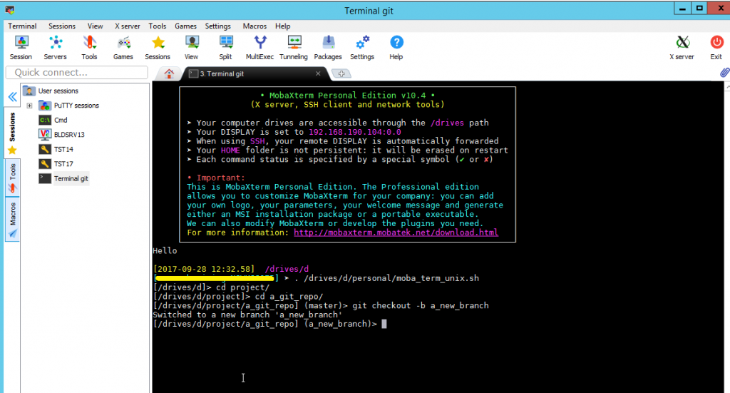 Using Git in MobaXterm terminal session - Techforce1